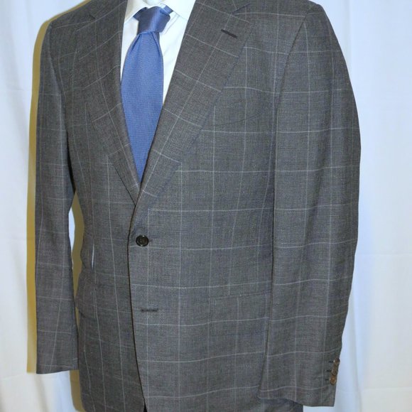 Tom Ford Fit A Windsor Gray Plaid Silk Blend Current Two Button Suit 42R - Picture 9 of 15
